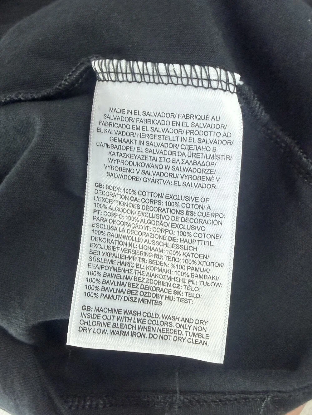 The North Face Logo Long Sleeve Black Tshirt Xl